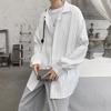 Men's 2024 Summer Striped Long-Sleeve Trendy Loose Casual Shirt-Jacket