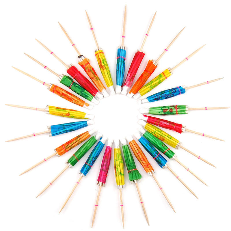 40 шт. Бумажные коктейльные зонтики-парасольки, принадлежности для вечеринок и свадеб, палочки для напитков луау