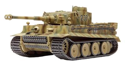 Tamiya Военная миниатюра. Немецкий тяжелый танк Tiger I. Ранний выпуск. Восточный фронт. Пластиковая модель 32603. Цвет литья 1/48. Номер 103.