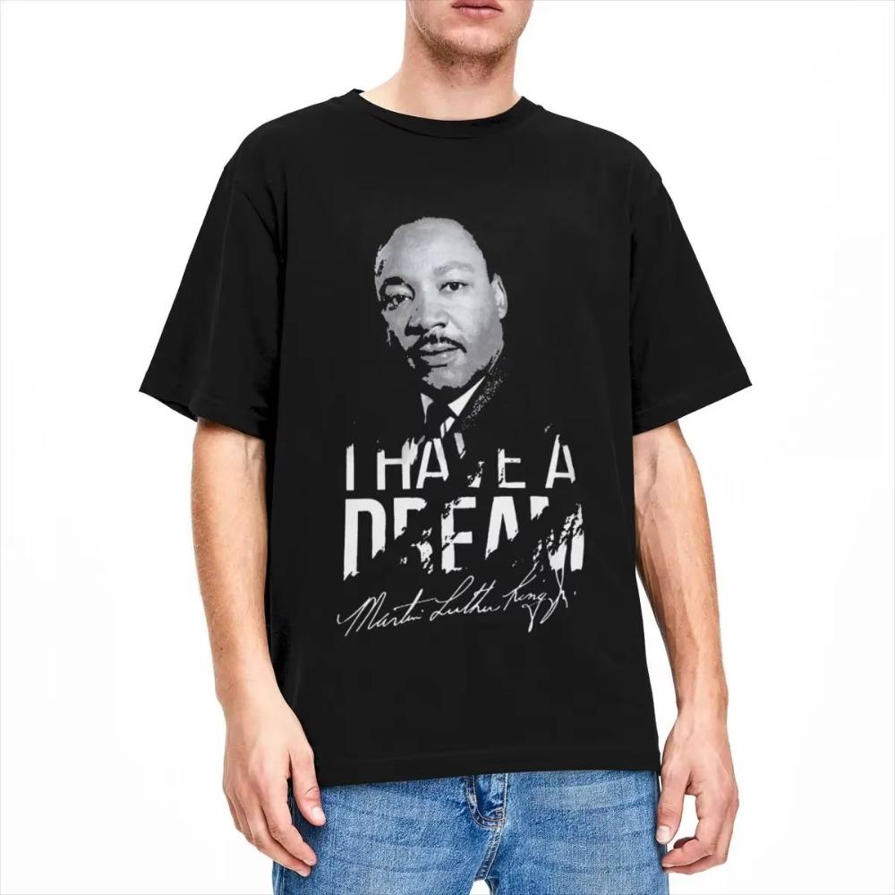 Мужские Женские У меня есть мечта Мартин Лютер Кинг Футболки Одежда Хлопковые Топы Футболка Потрясающие Футболки Лето