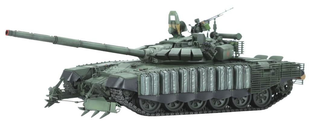 GSI Creos Mon Model Russian Army Main Battle Tank with Mine Clearance Device Plastic Model MTS053 Molded Color 1/35 T-72B3M KMT-8