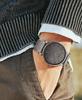 BUREI Men's Analog Quartz Waterproof Date Stylish Simple Milanese Mesh Band Silver Gray Wristwatch