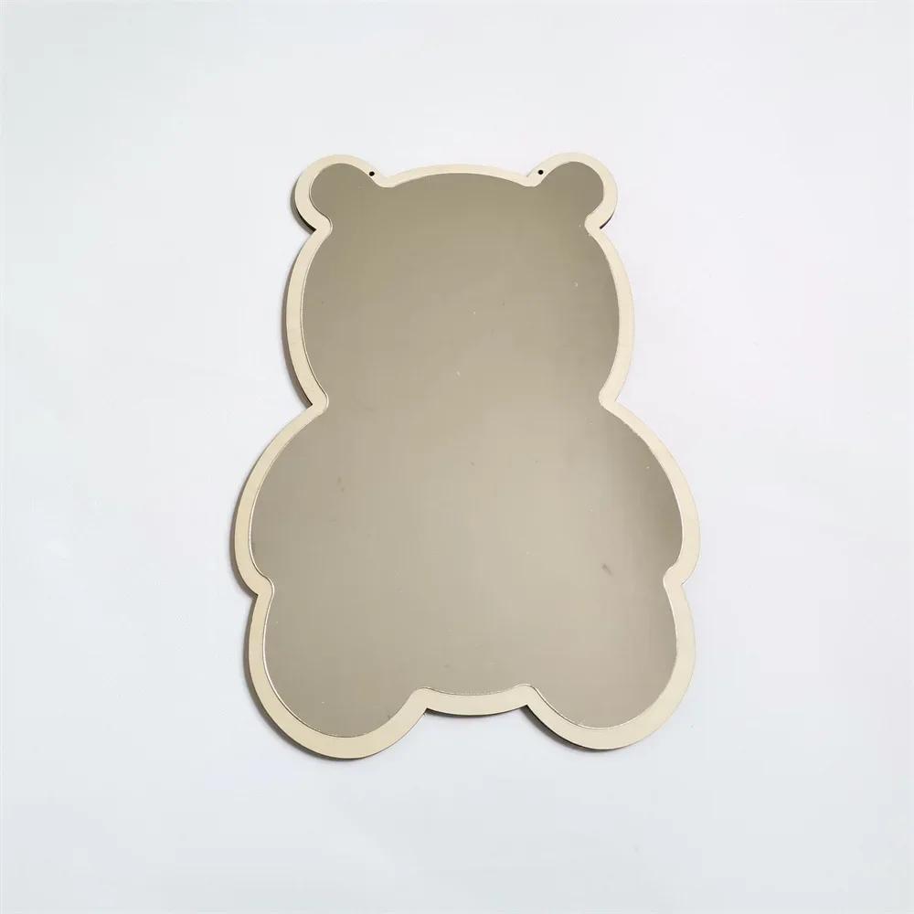 Креативное декоративное зеркало для детской комнаты, милое акриловое зеркало в форме медведя и кролика, реквизит для детской фотографии, скандинавский домашний декор для детской