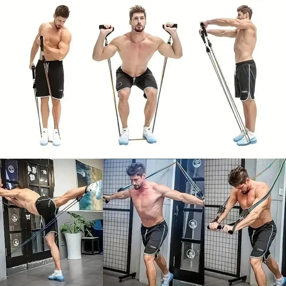 11Pcs/Set Anti-Break Resistance Band Set Portable Pull Rope Set Full Body Workout