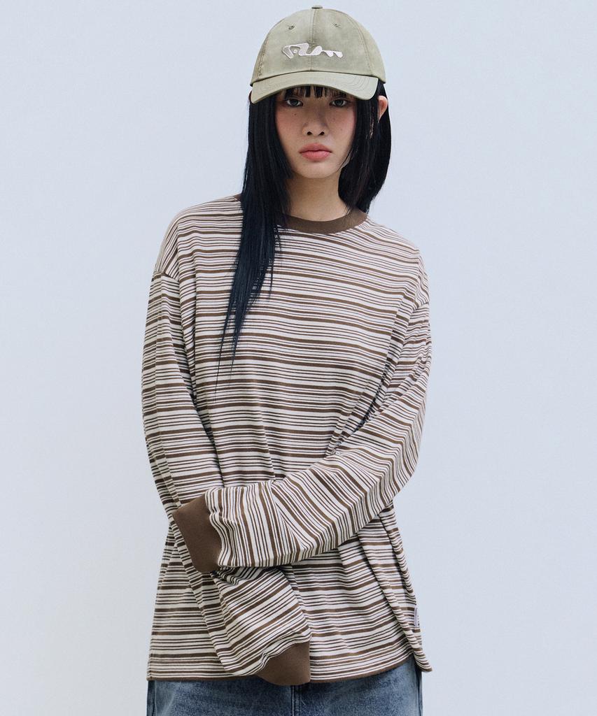 FILLUMINATE Multi-Stripe Long Sleeve - Brown