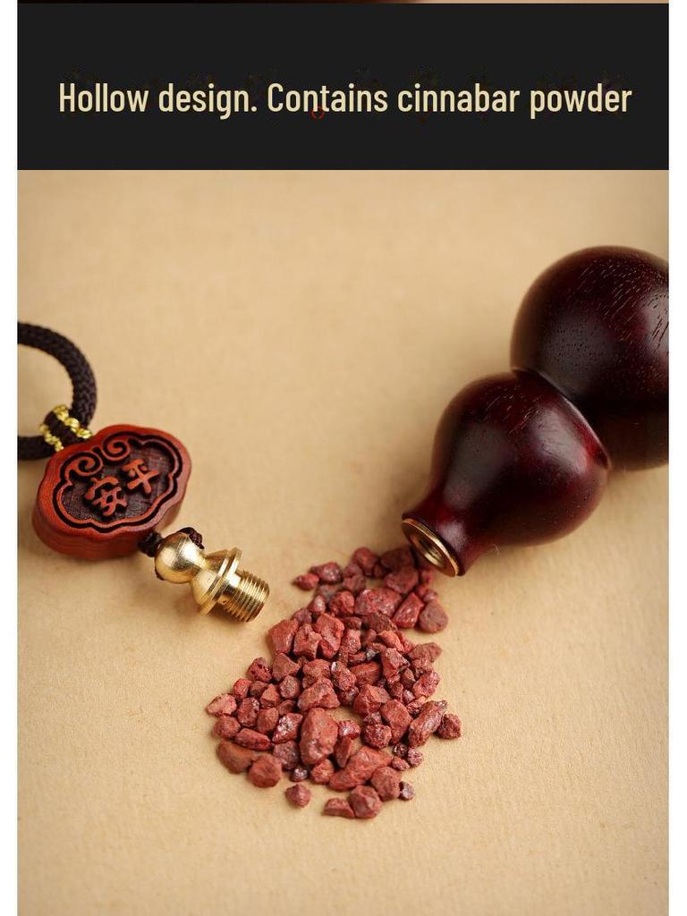 Автомобильная подвеска в виде тыквы из красного сандалового дерева для безопасных путешествий - подвеска-унисекс на зеркало заднего вида