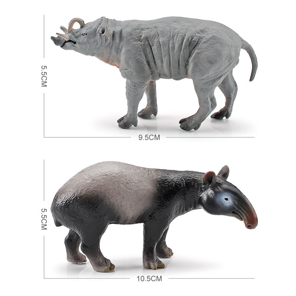 Модели животных из ПВХ: олень-бабирусса, свинья и азиатский тапир для обучения науке