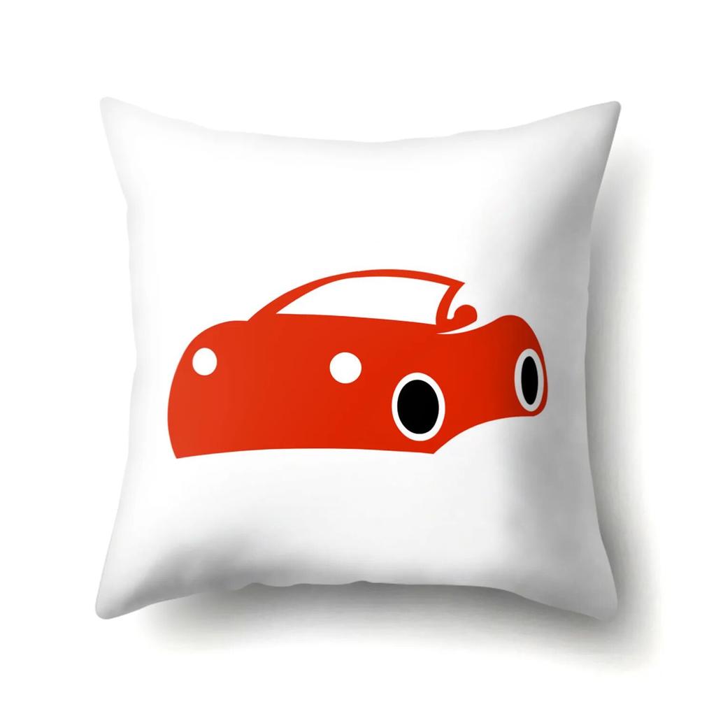 Sports Car Striped Pillowcase Office Cushion Cover Living Room  Waist