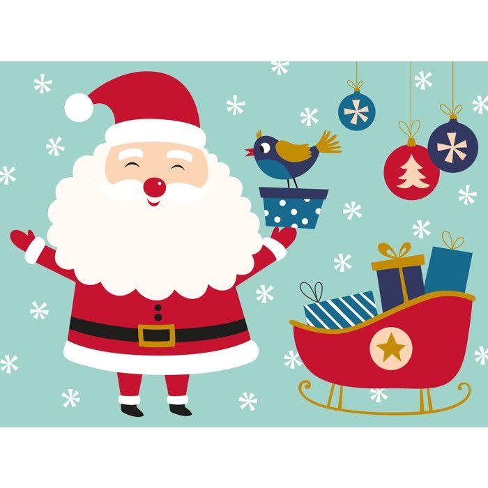 Kit peinture au numéro Père Noël 18 x 24 cm