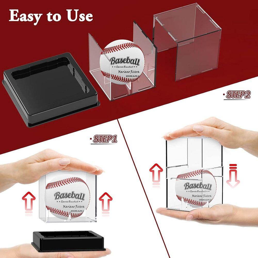 Ball Protector Baseball Display Case Cube Baseball Storage Box Durable Baseball Holder