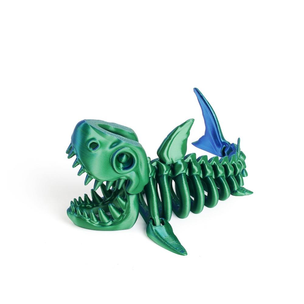 Многосуставная Подвижная 3D-печатная Модель Акулы Ручной работы Имитация Акулы Настольное Украшение