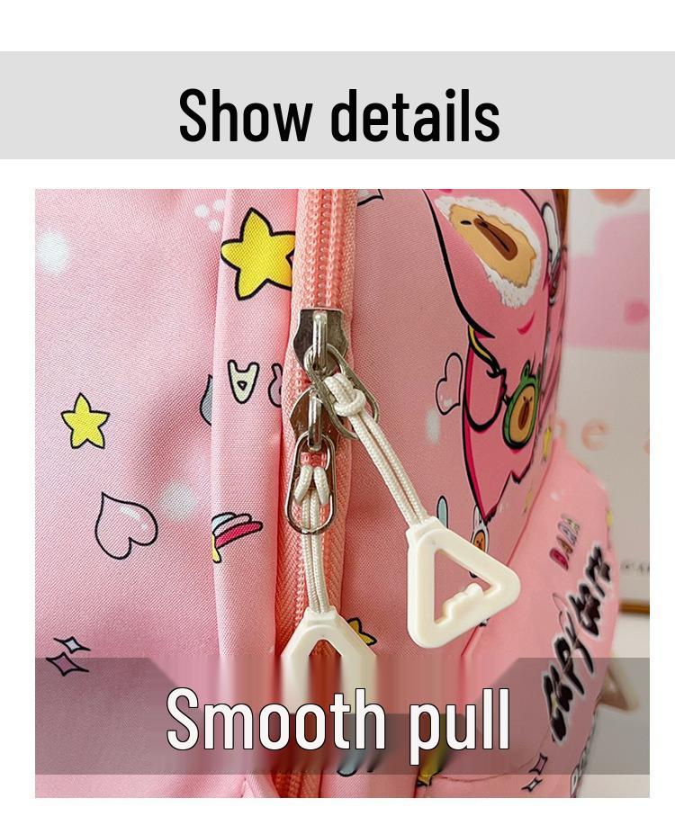 Стильный рюкзак с принтом капибары для детей - для начальной школы и детского сада