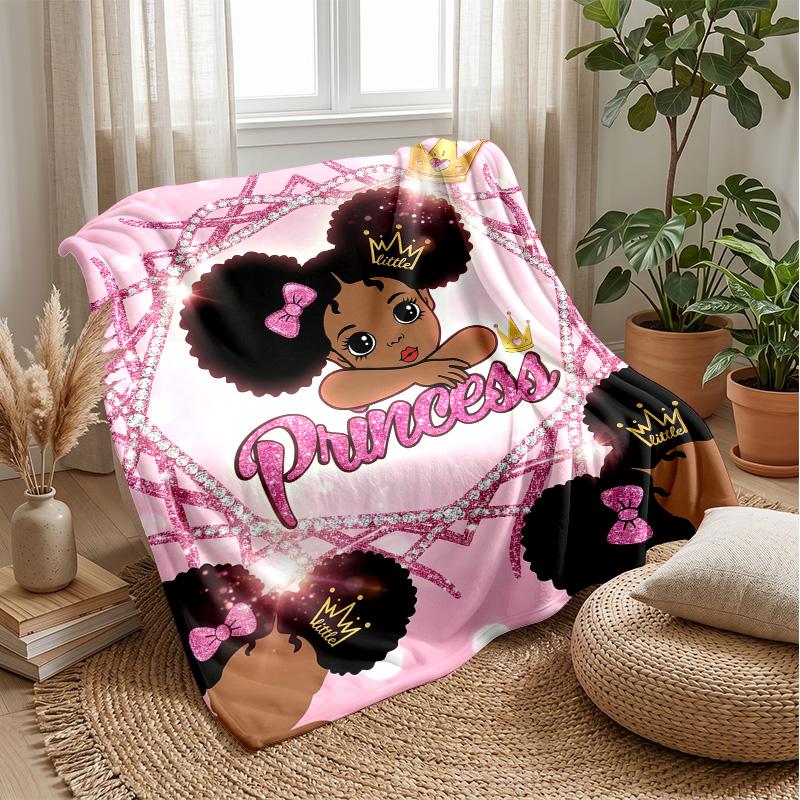 Princess Butterfly Fantasy Theme blanket Lightweight Warm Flannel Blanket Decorative Throw Blanket for Home Decoration