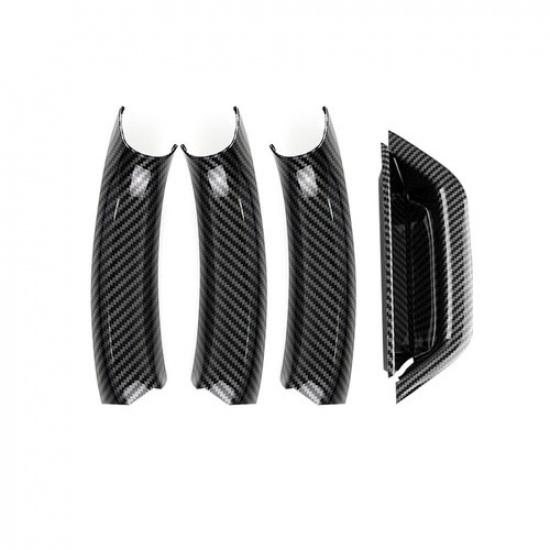 For BMW X3 X4 F25 F26 10-17 4pcs/Set Door Handle Pull Trim Cover Carbon Texture