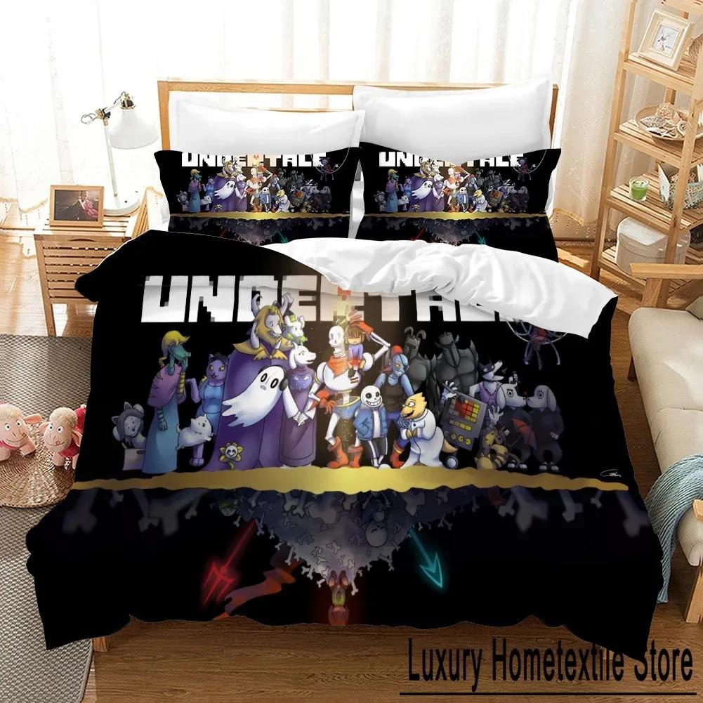 3D Печатный комплект постельного белья Undertale Frisk Sans Papyrus Размер Twin Queen Пододеяльник Наволочка для Детей Взрослых