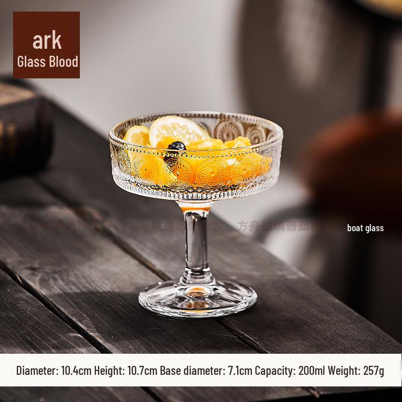 Minimalist Wide Mouth Stemmed Glass for Champagne, Martini, Cocktail, Dessert, and Wine