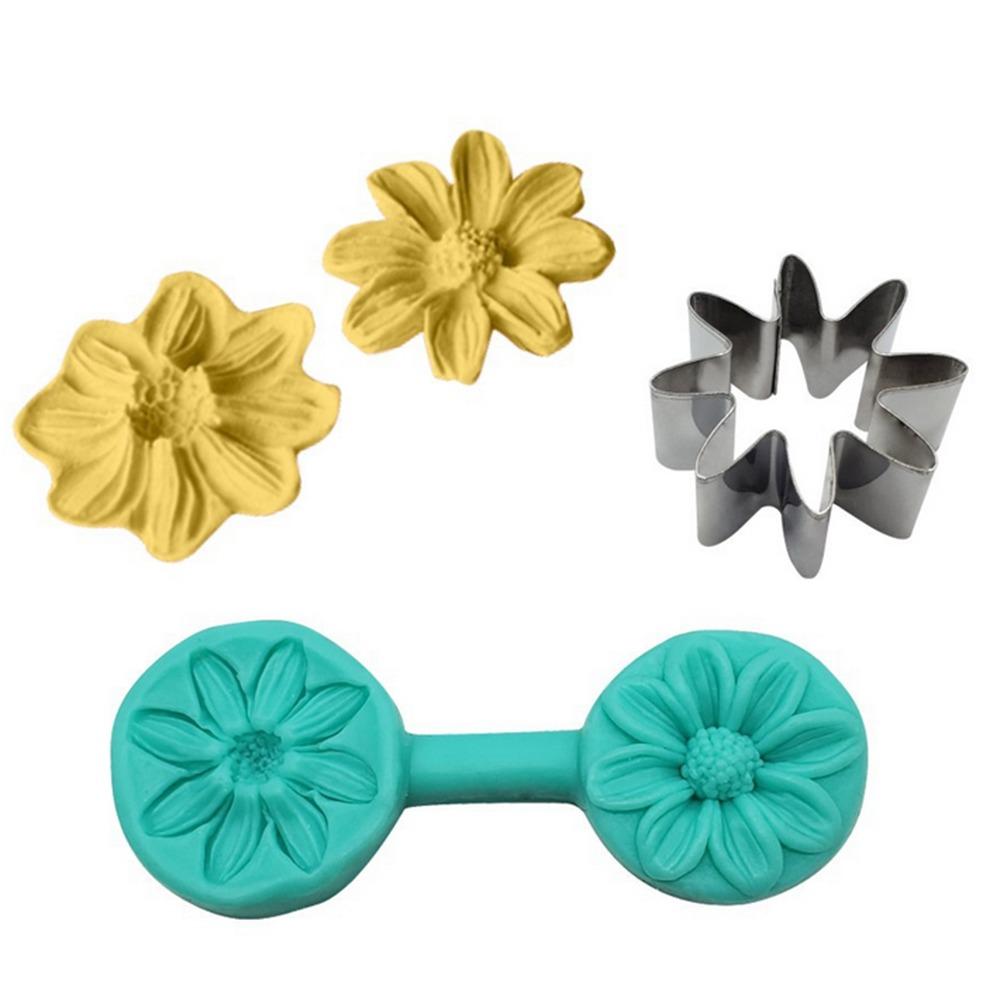 Stainless Steel Flower Petal Veiner Silicone Fondant Cake Mold Fondant Chocolate Cake