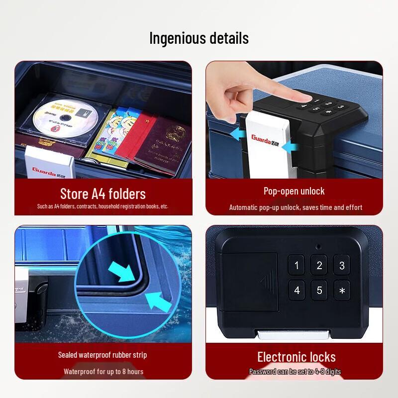 Shield 2030DC Fireproof A4 Document Safe with Electronic Lock