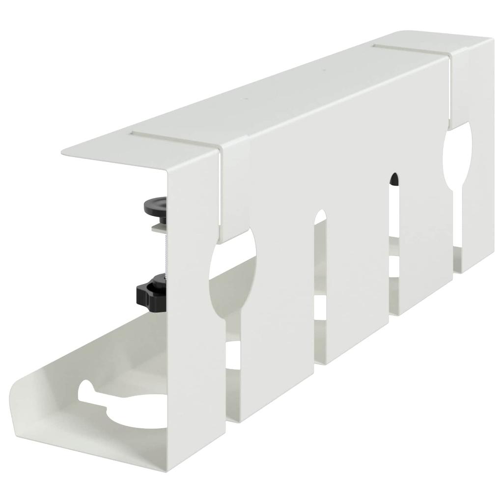 Under Desk Cable Tray 2 Pieces White