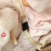Children's Rocking Horse, Giraffe Rocking Toy, Sound Effects, Safety Belt, 68 x 35 x 50 cm, Beige