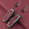 Zinc Alloy Leather Car Key Case Cover For Porsche Panamera Carman Macann Bobst Cayenne 911 981 991 970 9969 Accessories Sticker