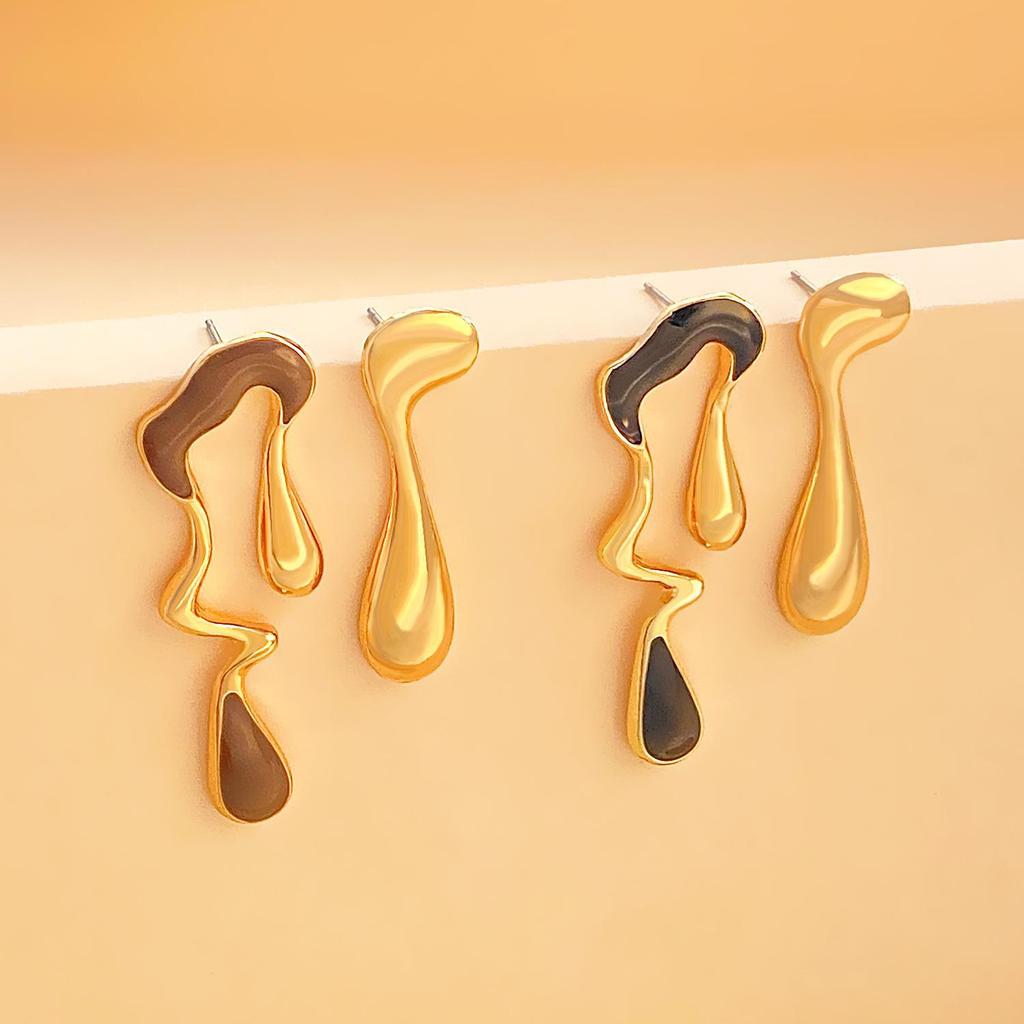 Европейские и американские женские геометрические серьги-капли из сплава — элитные, уникальные, эффектные украшения