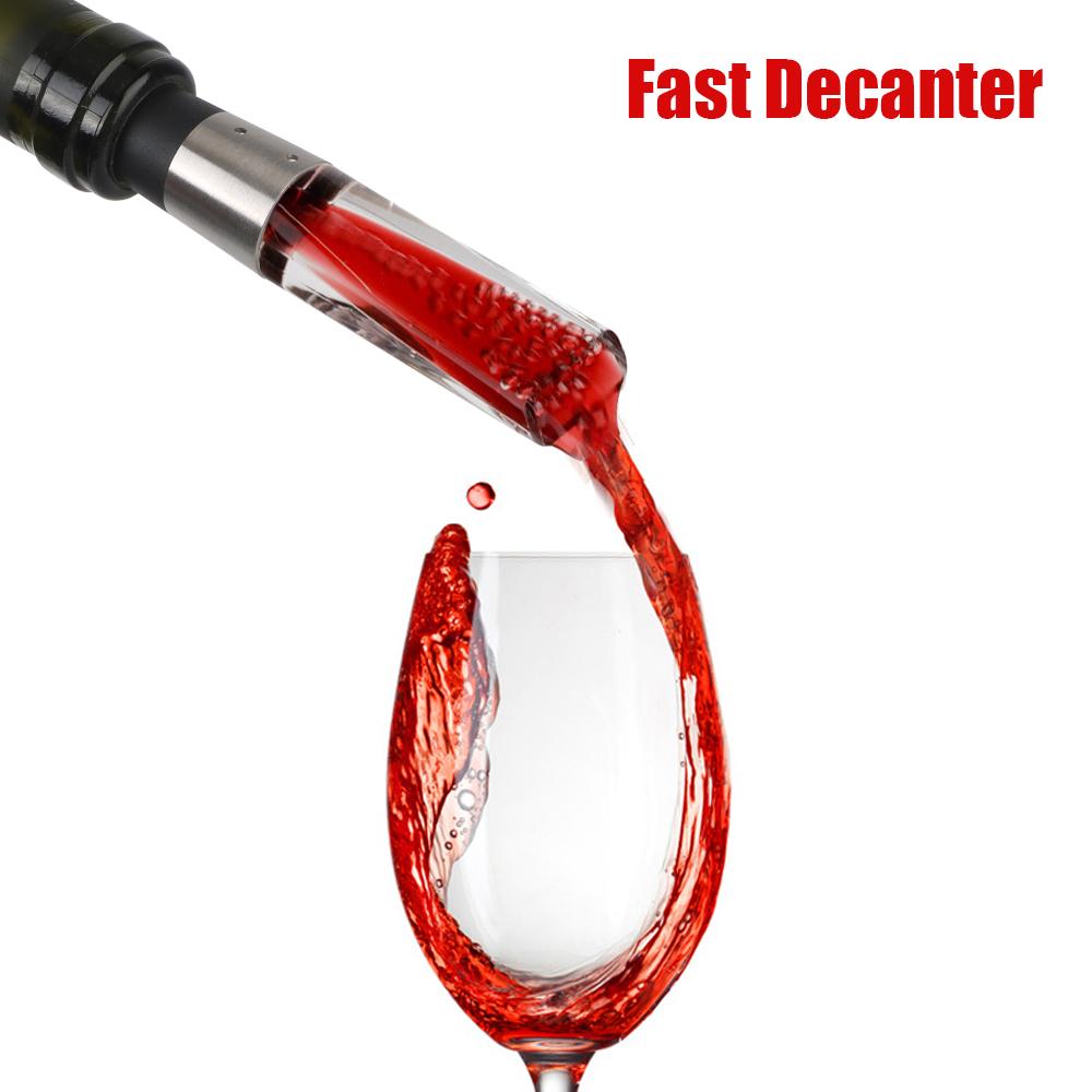 Универсальный воздухозаборник, аэратор для бутылок, кухонные гаджеты, 2 в 1, графин для вина, быстрый декантер из нержавеющей стали, мини-фильтр для вина