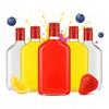 Glass bottle HIP FLASK 350ml + cap FOR LIQUEURS MONSIEUR JUICE WEDDING