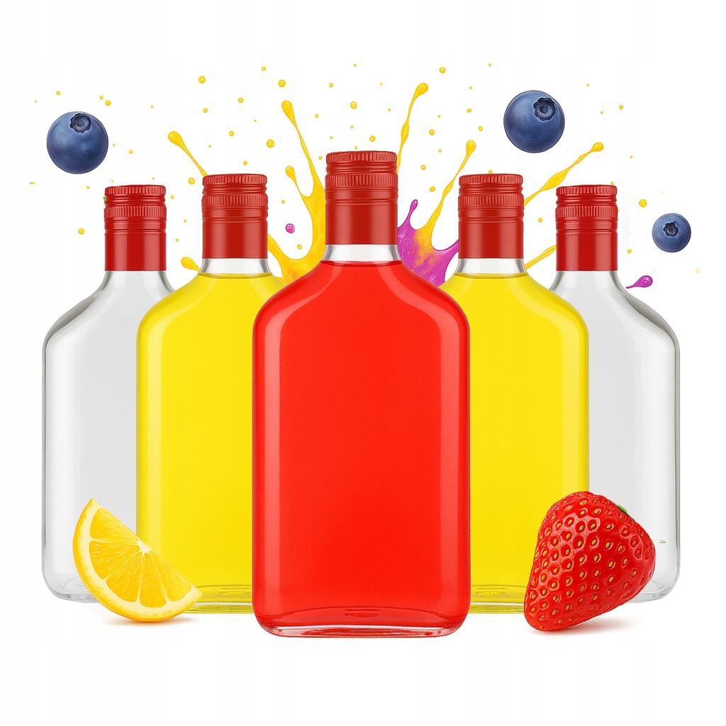 Glass bottle HIP FLASK 350ml + cap FOR LIQUEURS MONSIEUR JUICE WEDDING