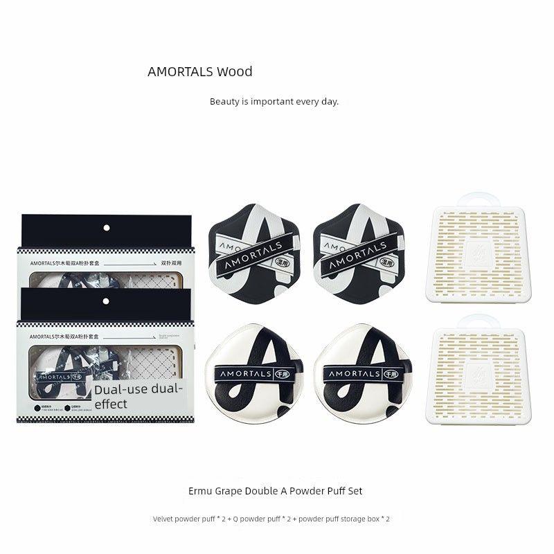 [Same Style as Ding Yuxi] Ermutao Double a Powder Puff Marshmallow Cushion Puff for Dry and Wet Use, Specifically for Liquid Foundation