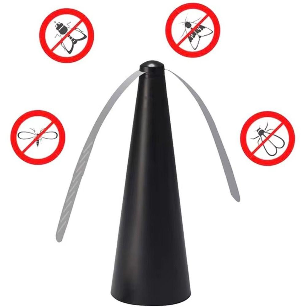 Fan-type Electric Flycatcher 360° Rotation Food Protector Automatic Fly Trap Camping Party