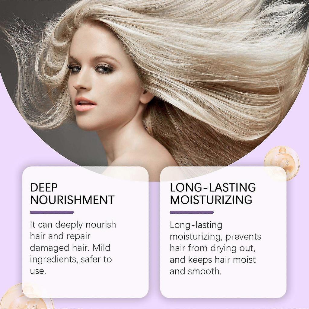 Deep nourishing purple hair mask moisturizing, smooth and easy to comb without knots, reducing frizz and silky hair mask 100g