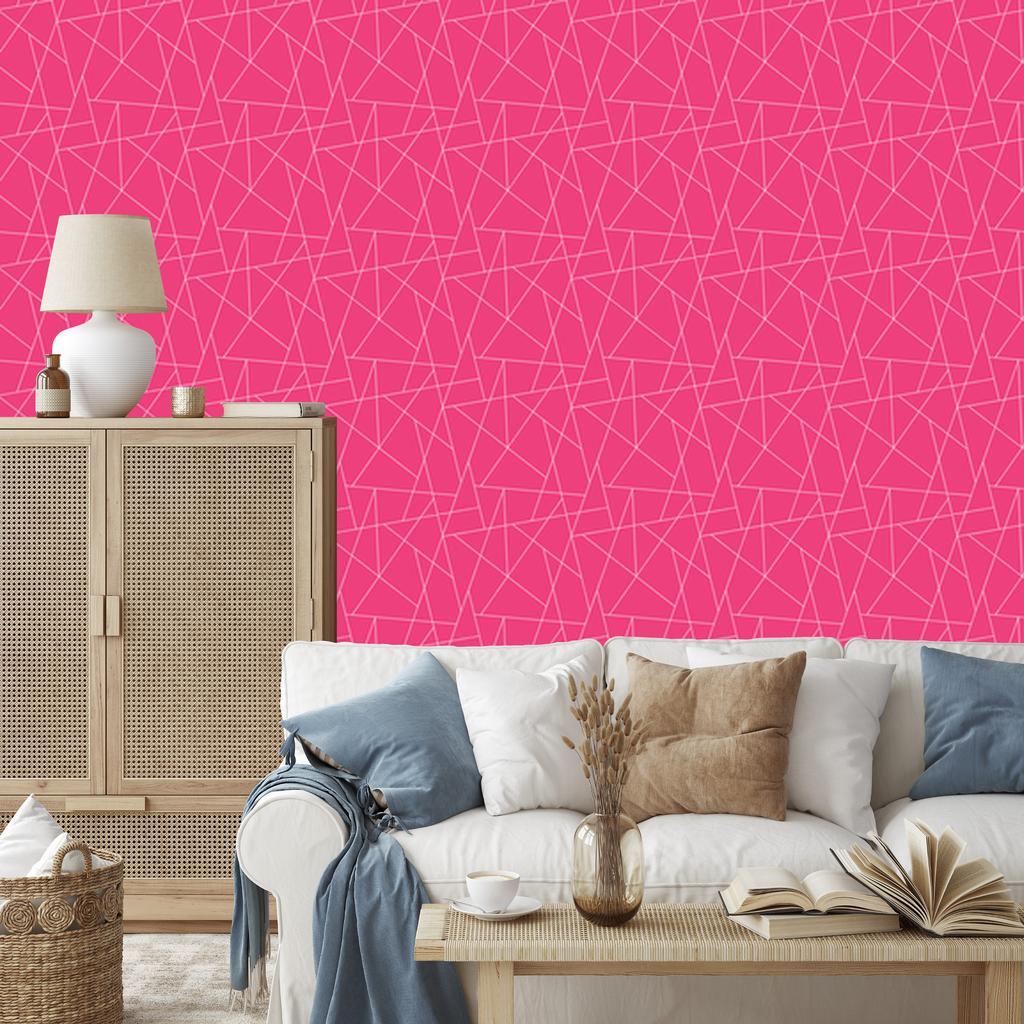 Wallpaper Geometric Pink Pattern, Subtle Detail 50x1000