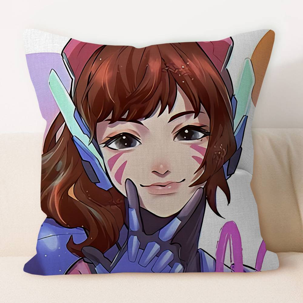 D.Va Мультяшная Персонализированная Подушка Пылезащитный Чехол Спальня Детская Вечеринка Украшение Наволочка День Рождения Детский Подарок