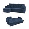 Bonito Corner Sofa Bed Family Meble Corduroy Navy Blue