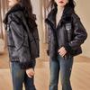 Меховая интегрированная куртка женская зимняя в зарубежном стиле с продвинутым чувством, утолщенная теплая, для мамы, омолаживающая кожаная куртка