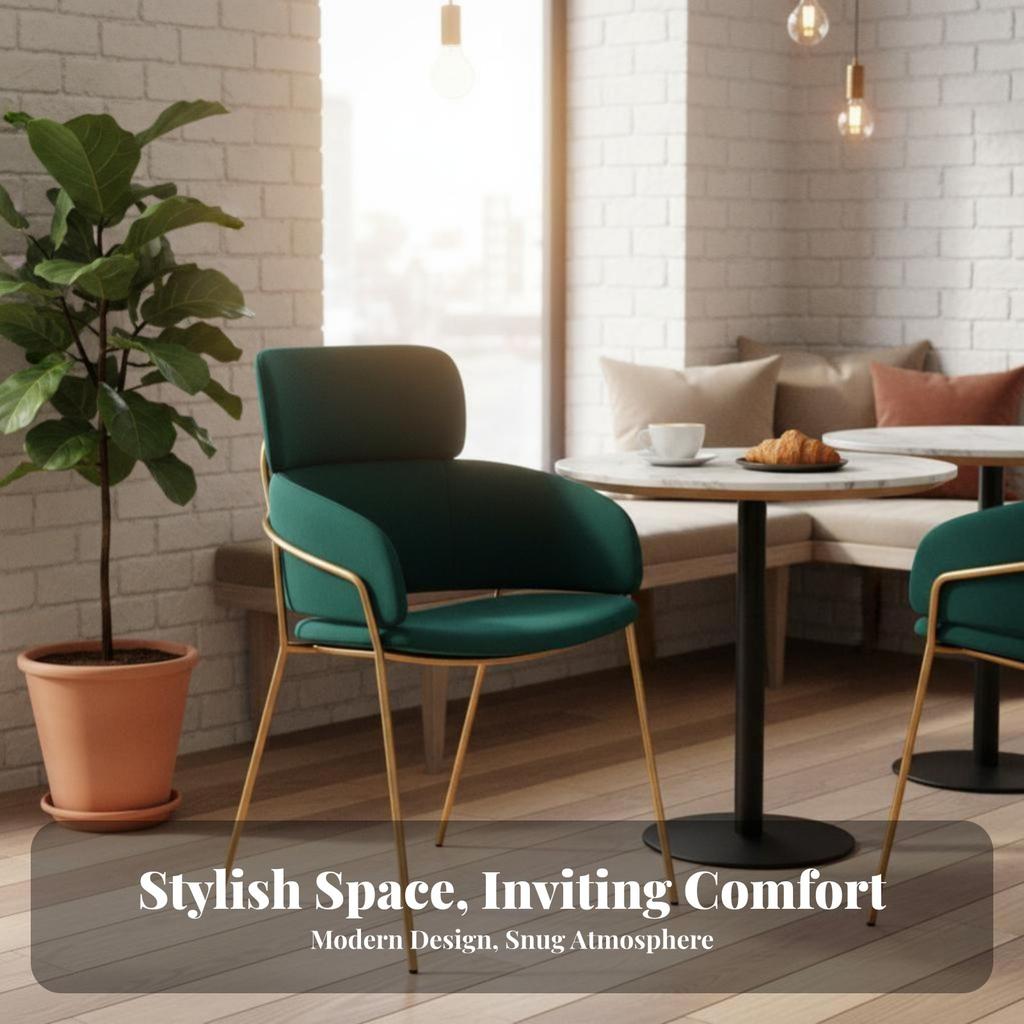 Two-Person Banquette and Table Set Instagramdesign Cafe Seating Wall-Side Arrangement Minimalist Design for Restaurants, Bistros