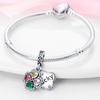 Plated 925 Silver dove of peace Charms Fit 925 Charms Bracelet Beads Jewelry Gifts for Women
