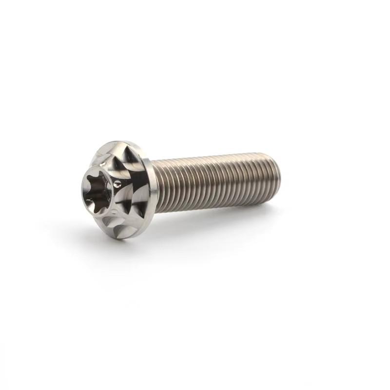 Tmj Gr5 M10*1.25 Titanium Bolts Motorcycle Bicycle Modified Screws Titanium Alloy UFO Fancy Torx Head Bolt