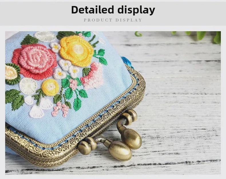 Cross-Border Ethnic Style DIY Coin Purse Kit: Handmade Embroidered Suzhou Design