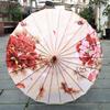Waterproof Silk Cloth Women Umbrella Rain Proof Costume Parasol Flower Oil Paper Umbrella  Party