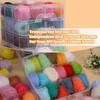 72 Colours Felt Wool Roving Needle Felting Starter Kit with Felting Needles Basic Tools and Accessories for DIY Festivals Crafts
