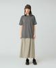 Snow Peak Garment Dyed Short and Size S T-Shirt TS-25AU011, Sleeve, Men's Women's, Charcoal,