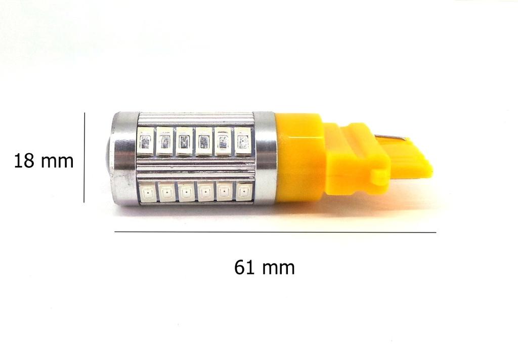 2 Pcs LED Bulb 3156, P27W 12V 100lm CANBUS Orange, Turn Signal USA Off-Road