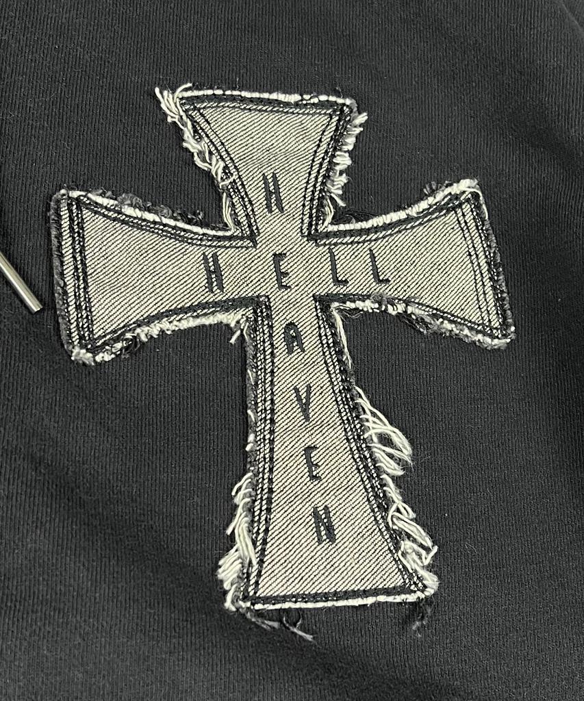 Свитшот на молнии Sk8Er Rock Hell Heaven Cross Винтажный ((черный))