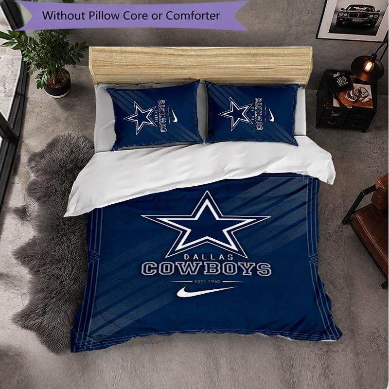 Dallas Cowboys Pattern Microfiber 3Pcs Bedding Set Decor Duvet Cover Set For Bedroom Home Use