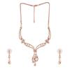 Красивый дизайнерский комплект ожерелья Estele с покрытием из розового золота и кристаллами для женщин