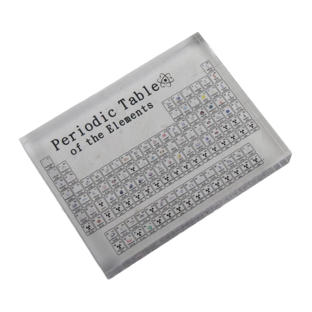 Periodic Table with Real Elements Inside Clear Acrylic Ergonomic Real Chemical Element Periodic