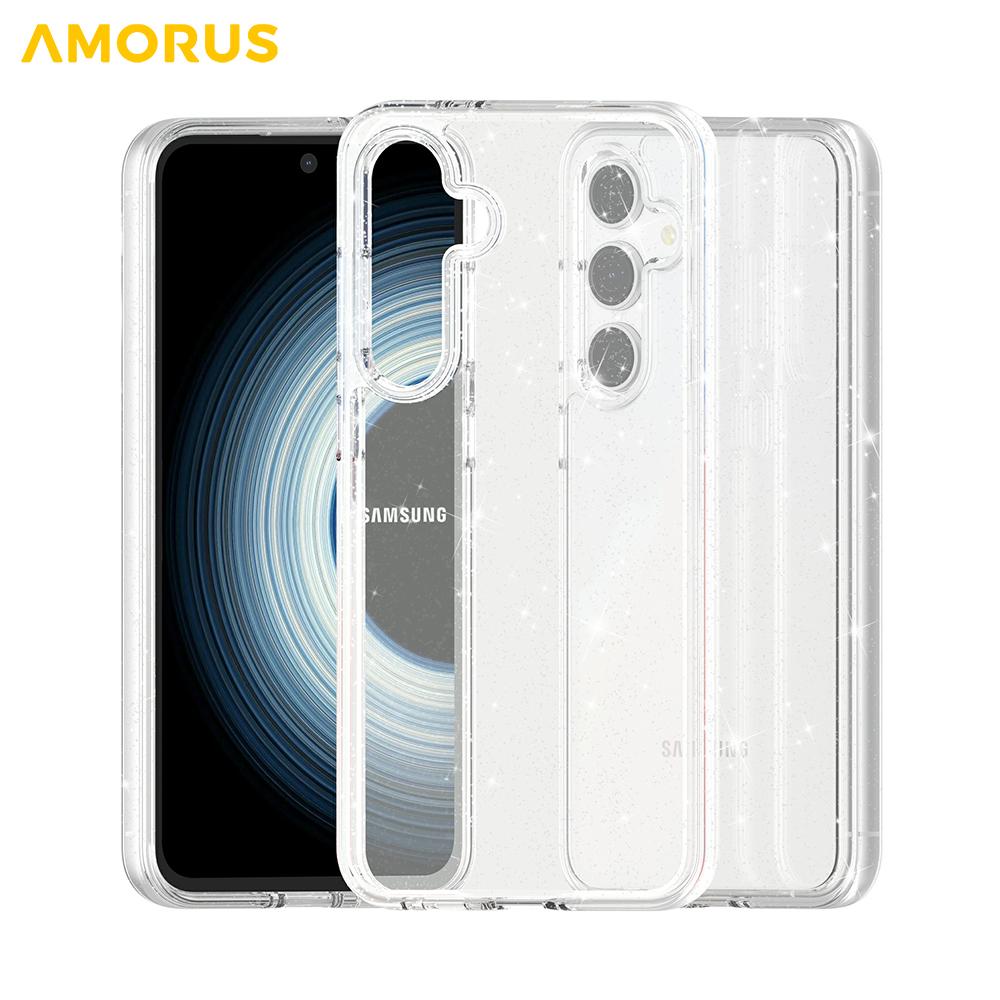 AMORUS For Samsung Galaxy S25 FE Case Soft TPU Hard PC Back Shockproof Phone Cover