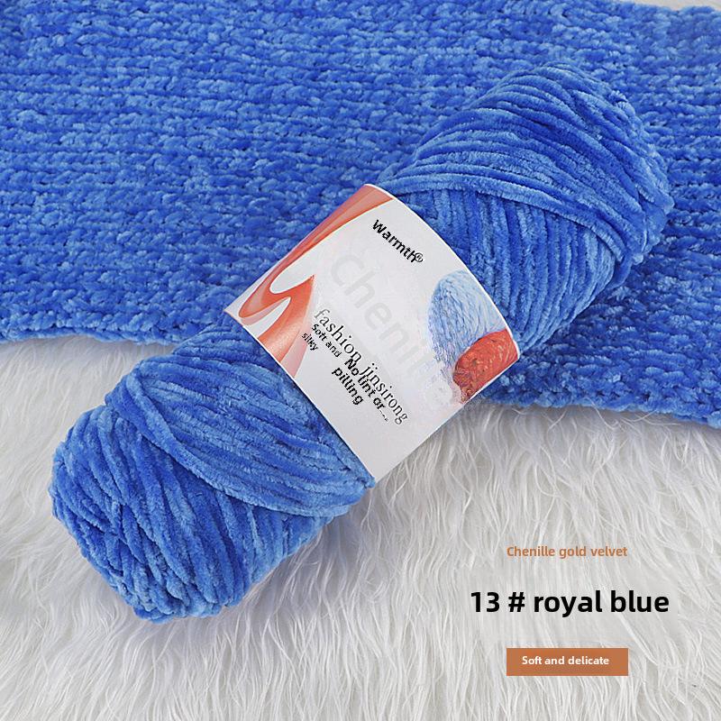 Вязаный шарф, шапка, тапочки крючком из золотистого бархата с шениллом, набор для самостоятельного вязания из кукольной шерсти